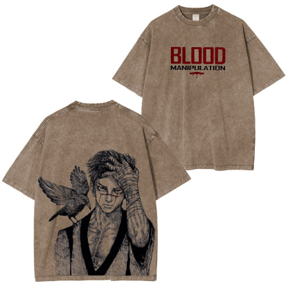 Jujutsu Kaisen Blood Manipulation Unisex Washed T-Shirt