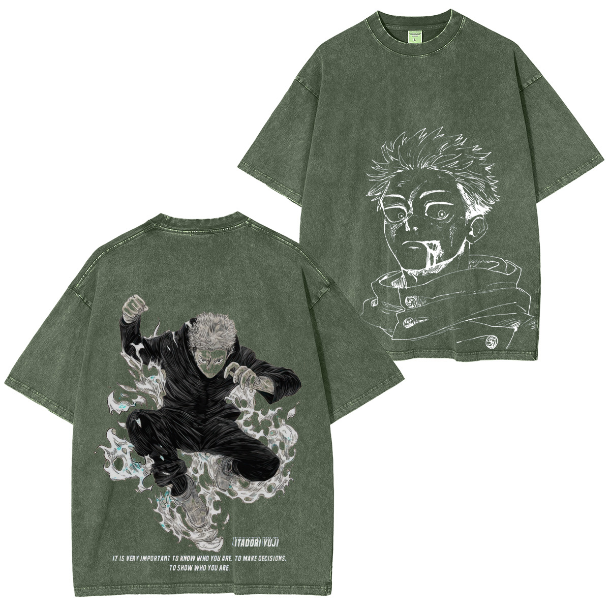 Jujutsu Kaisen Yuji Itadori Unisex Washed T-Shirt