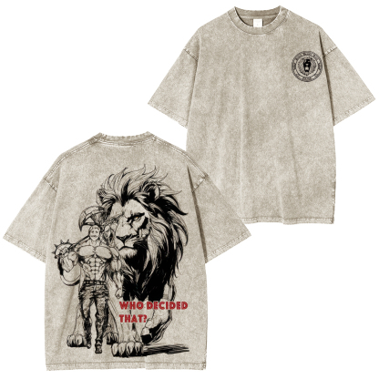 Seven deadly sins Escanor Printed Unisex Washed T-Shirt