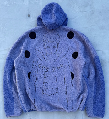 Naruto Uchiha Obito Six Paths Zipper Fleece Jacket