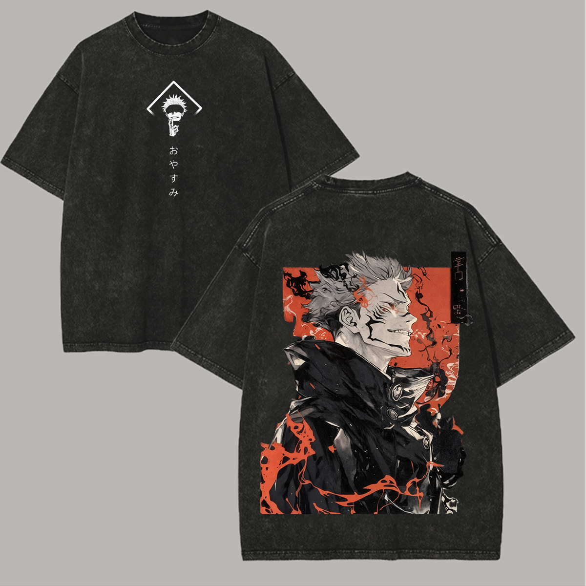 Jujutsu Kaisen Printed Unisex Washed T-Shirt