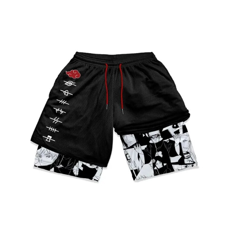 Naruto Akatsuki Pain Printed Men's Fitness Shorts