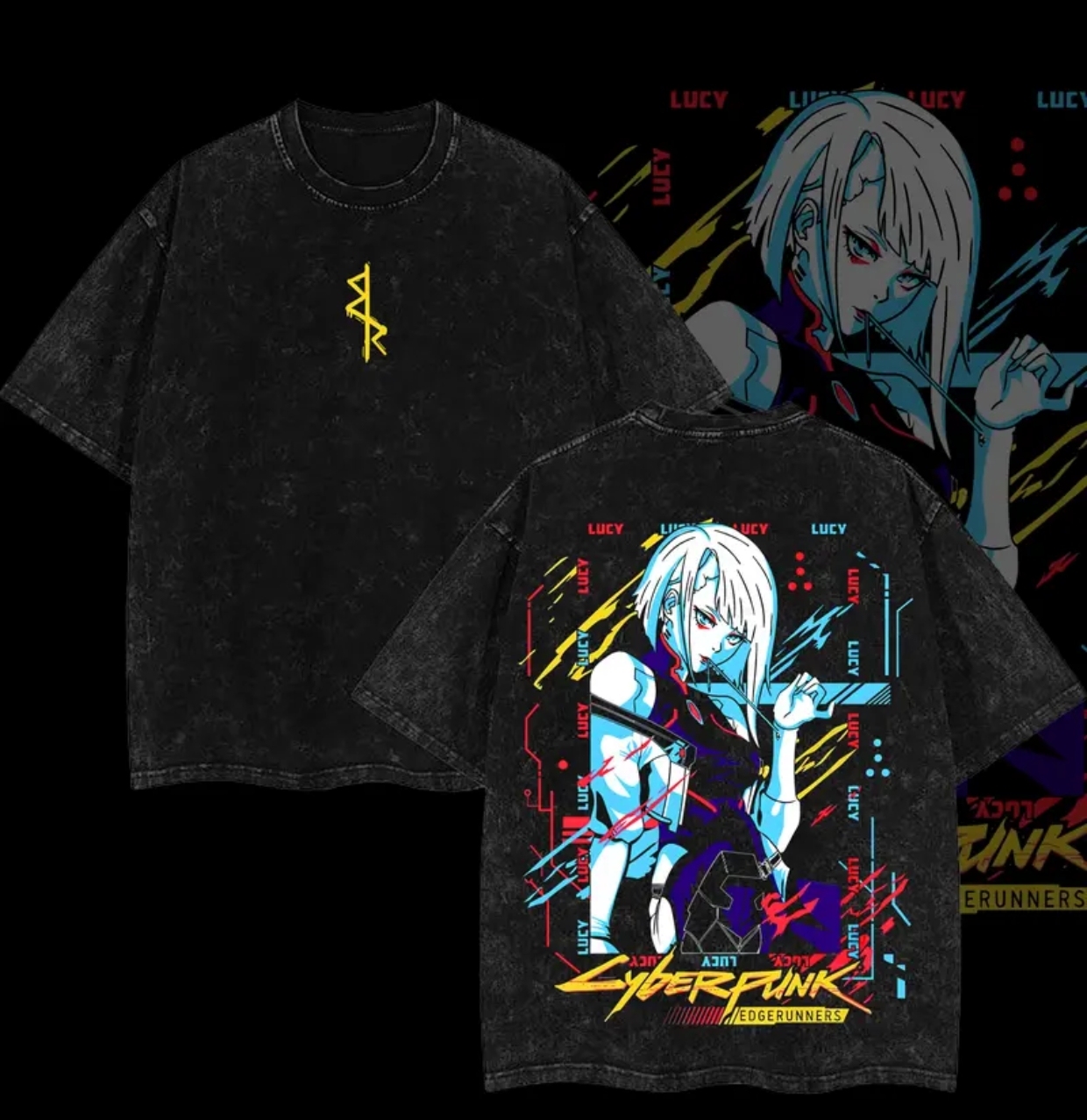 Cyberpunk: Edgerunners Printed Unisex Washed T-Shirt