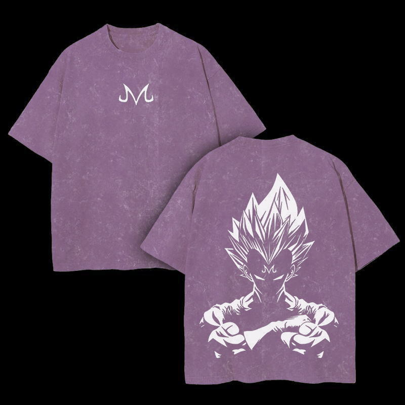 Retro Limited Vegeta Dragon Ball Oversize Washed T-Shirt- Unisex