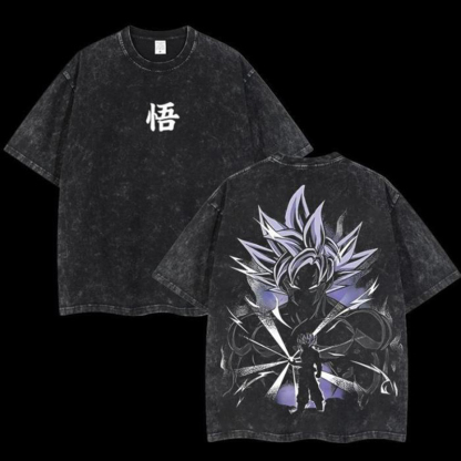Retro Son Goku Dragon Ball Anime Oversize Washed T-Shirt- Unisex