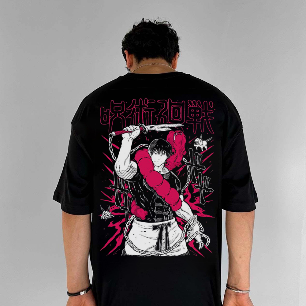 Jujutsu Kaisen Fushiguro Toji Oversize Printed Men's T-shirt