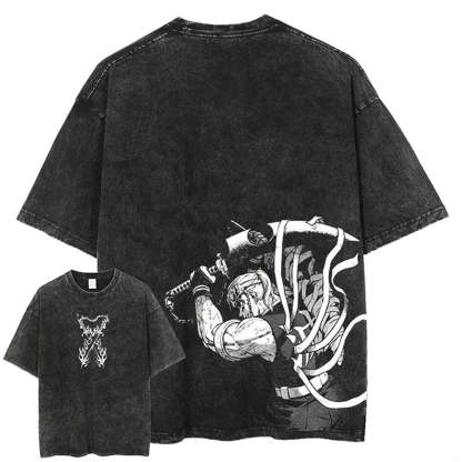 Demon Slayer Uzui Tengen Oversize Washed T-Shirt- Unisex