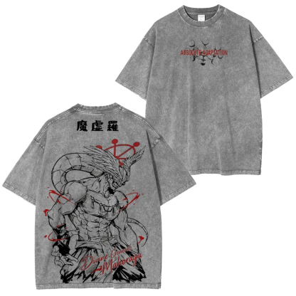 Jujutsu Kaisen Mahoraga Printed Unisex Washed T-Shirt