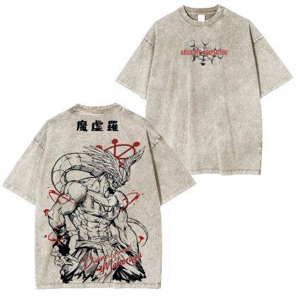 Jujutsu Kaisen Mahoraga Printed Unisex Washed T-Shirt