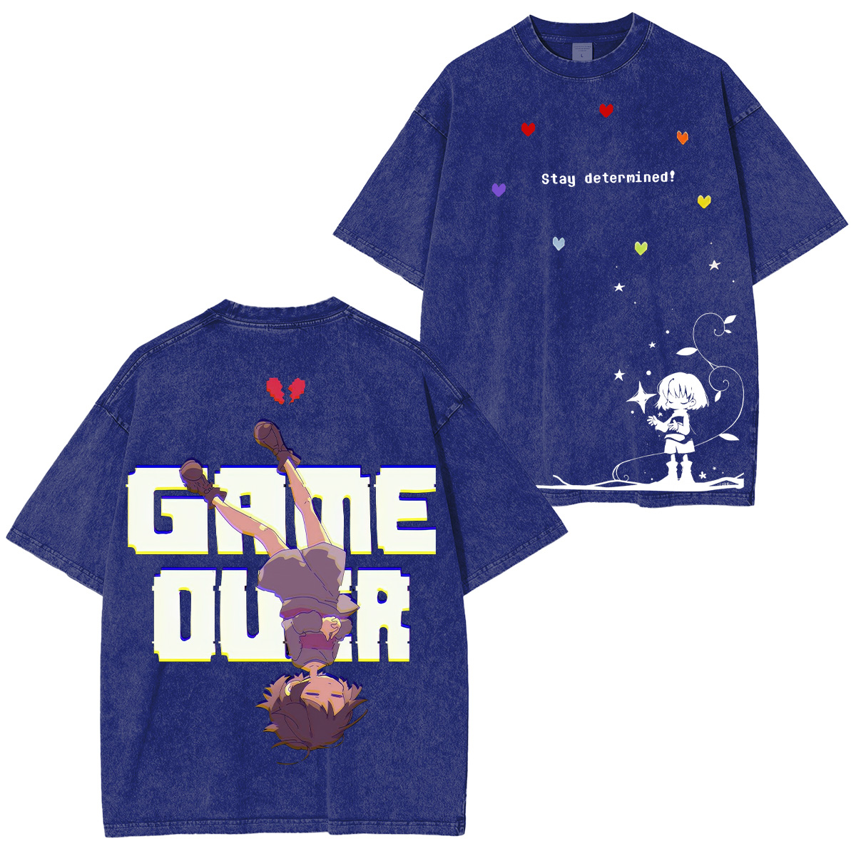 Undertale Frisk Printed Unisex Washed T-Shirt