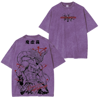 Jujutsu Kaisen Mahoraga Printed Unisex Washed T-Shirt