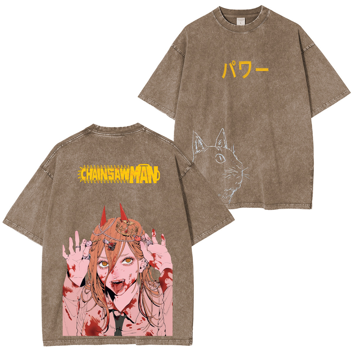 Chainsaw Man Power Unisex Washed T-Shirt
