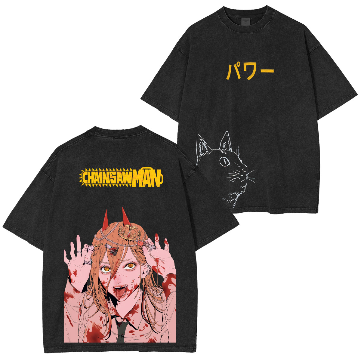 Chainsaw Man Power Unisex Washed T-Shirt