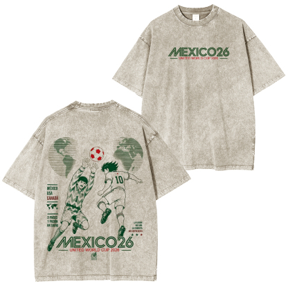 Mexico 26 Captain Tsubasa Printed Unisex Oversized T-Shirt