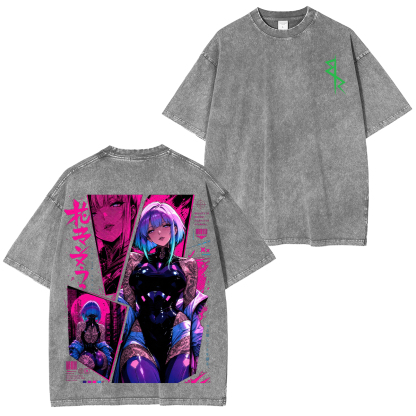 Cyberpunk Printed Unisex Washed T-Shirt
