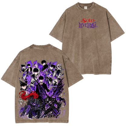 Solo Leveling Printed Unisex Washed T-Shirt