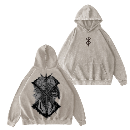 Berserk Vintage Unisex Washed Hoodie