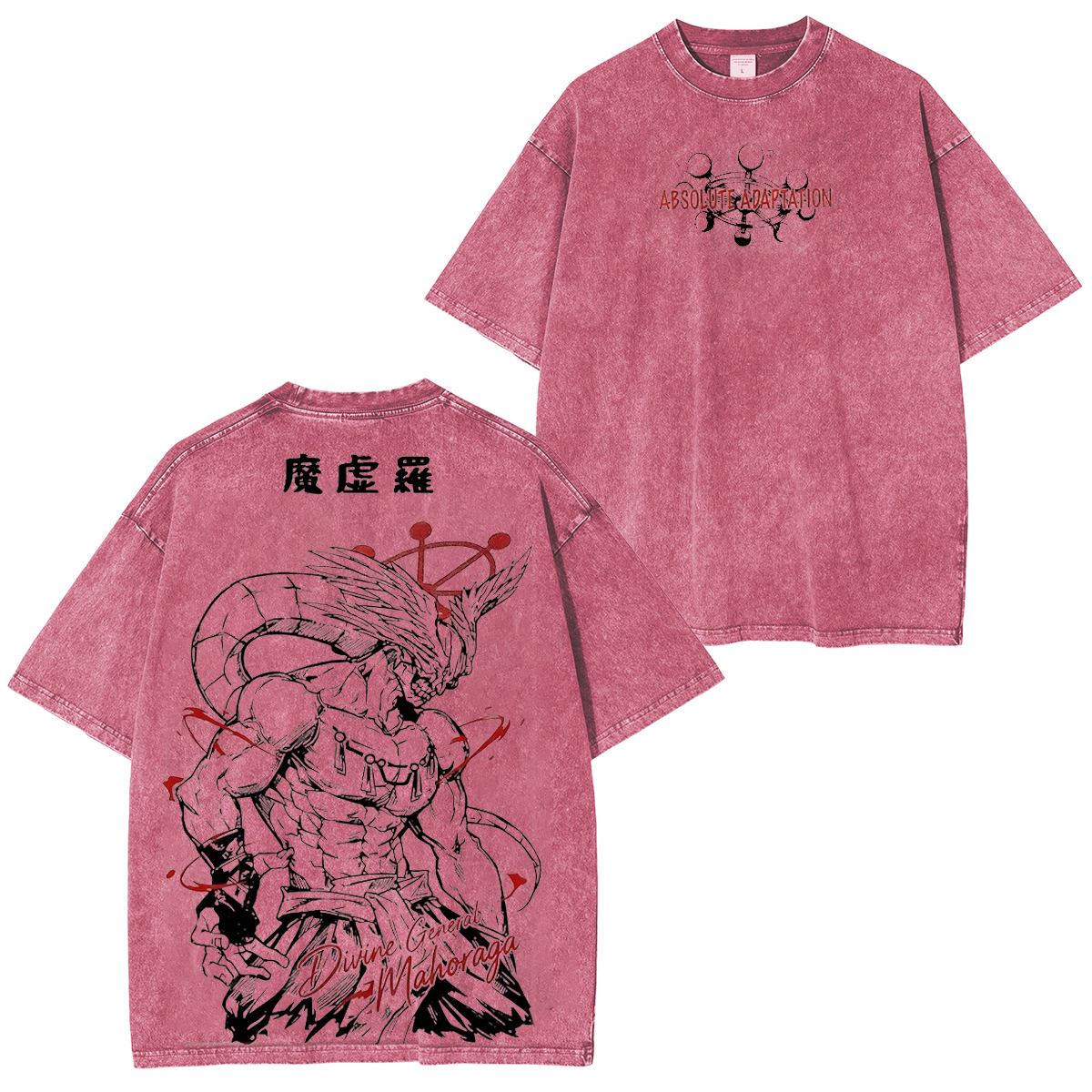Jujutsu Kaisen Mahoraga Printed Unisex Washed T-Shirt