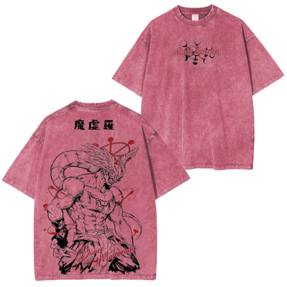 Jujutsu Kaisen Mahoraga Printed Unisex Washed T-Shirt
