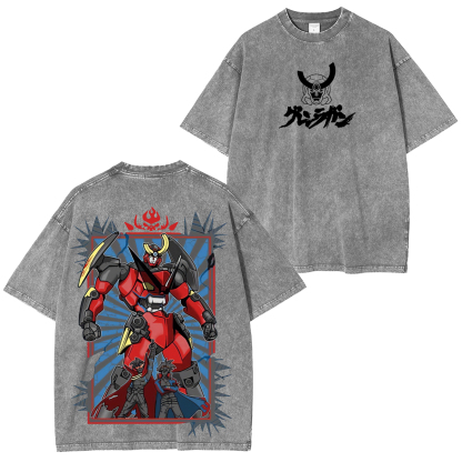Tengen Toppa Gurren Lagann Printed Unisex Washed T-Shirt