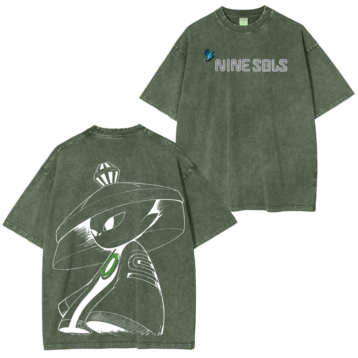 Nine Sols Printed Unisex Washed T-Shirt