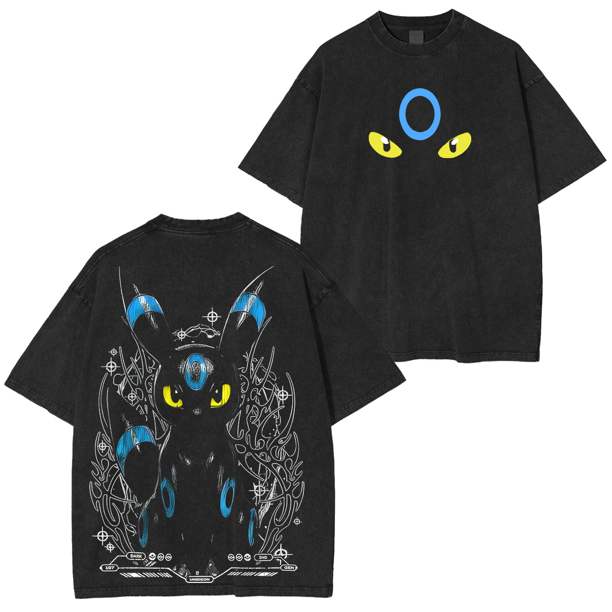 Pokémon Umbreon Printed Unisex Washed T-Shirt