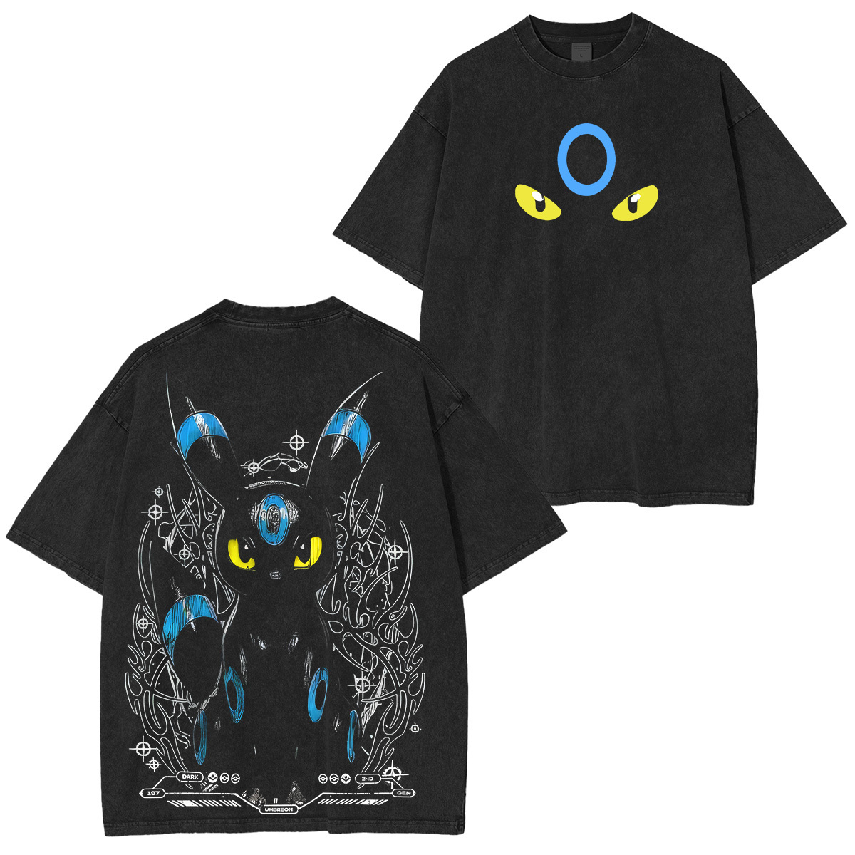 Pokémon Umbreon Printed Unisex Washed T-Shirt