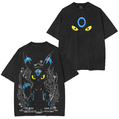 Pokémon Umbreon Printed Unisex Washed T-Shirt