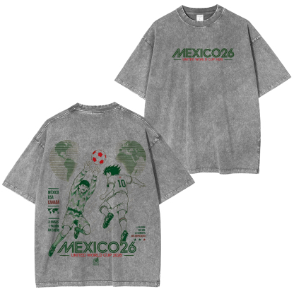 Mexico 26 Captain Tsubasa Printed Unisex Oversized T-Shirt