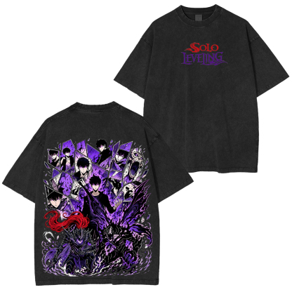 Solo Leveling Printed Unisex Washed T-Shirt