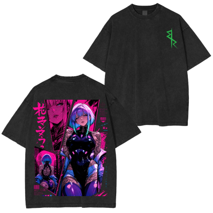 Cyberpunk Printed Unisex Washed T-Shirt