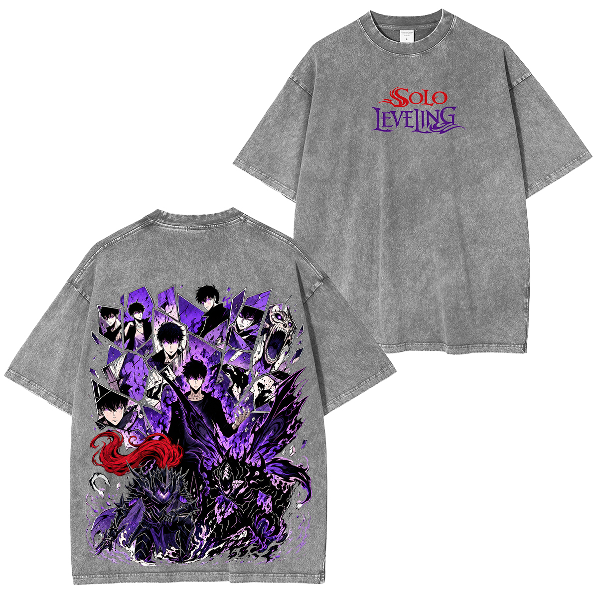 Solo Leveling Printed Unisex Washed T-Shirt