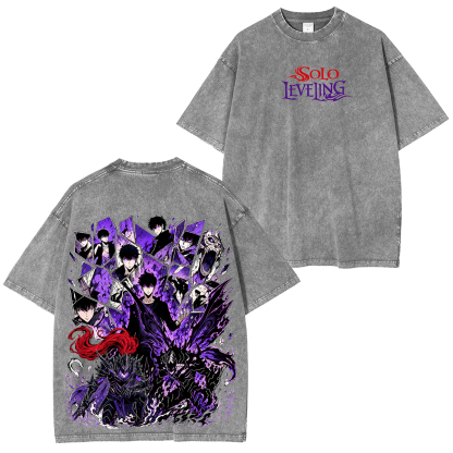 Solo Leveling Printed Unisex Washed T-Shirt