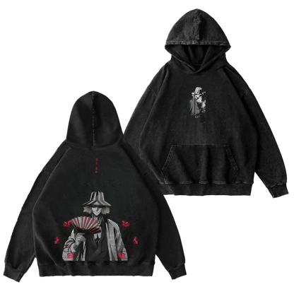 Bleach Kisuke Urahara Unisex Washed Hoodie
