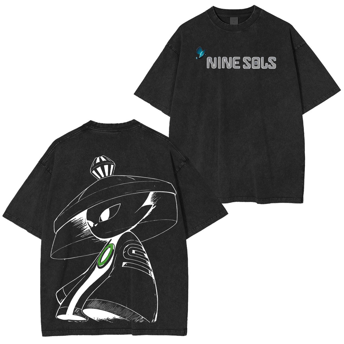 Nine Sols Printed Unisex Washed T-Shirt