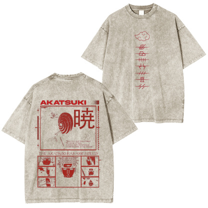 Naruto Akatsuki Unisex Washed T-Shirt