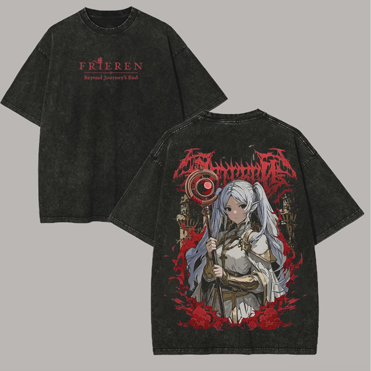 Frieren: Beyond Journey's End Printed Unisex Washed T-Shirt