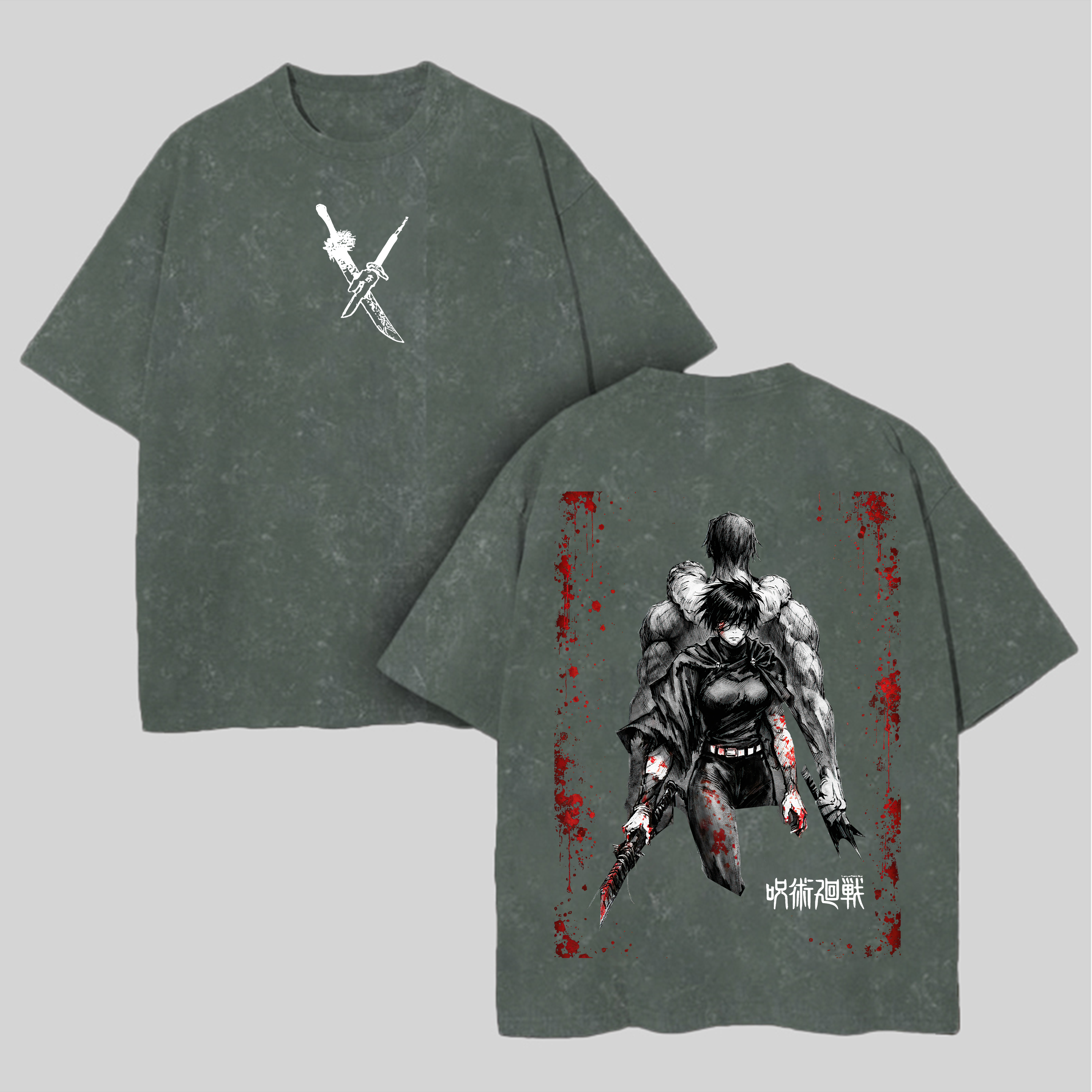 Jujutsu Kaisen Printed Unisex Washed T-Shirt