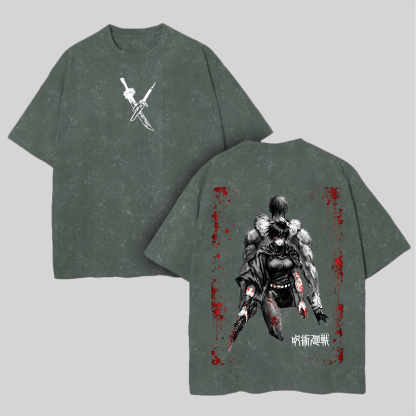 Jujutsu Kaisen Printed Unisex Washed T-Shirt