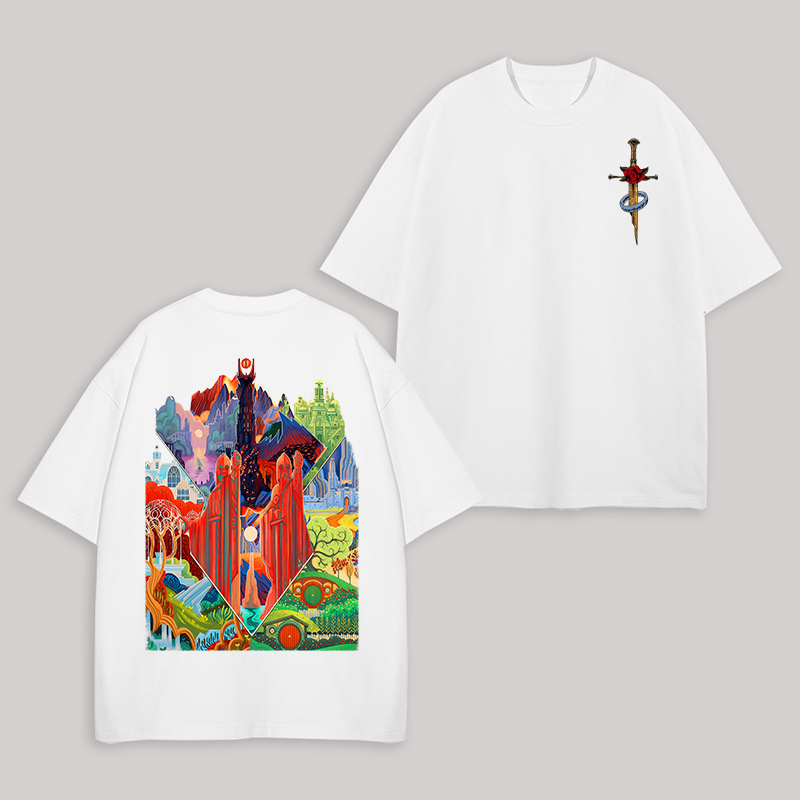 The Lord of the Rings Middle-earth Printed Unisex Oversized T-shirt