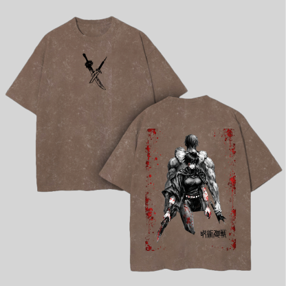 Jujutsu Kaisen Printed Unisex Washed T-Shirt