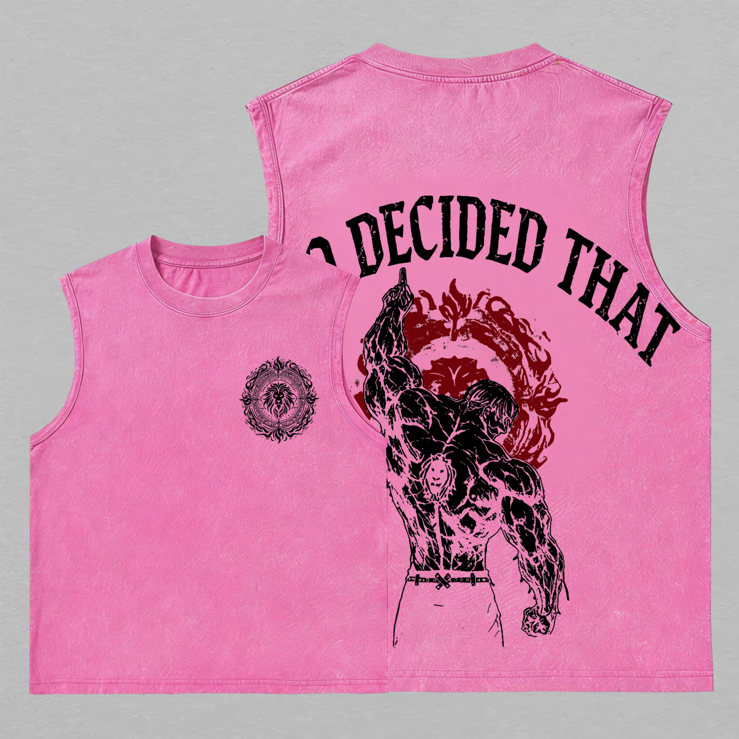 Seven deadly sins Escanor Printed Men's Washed Vest