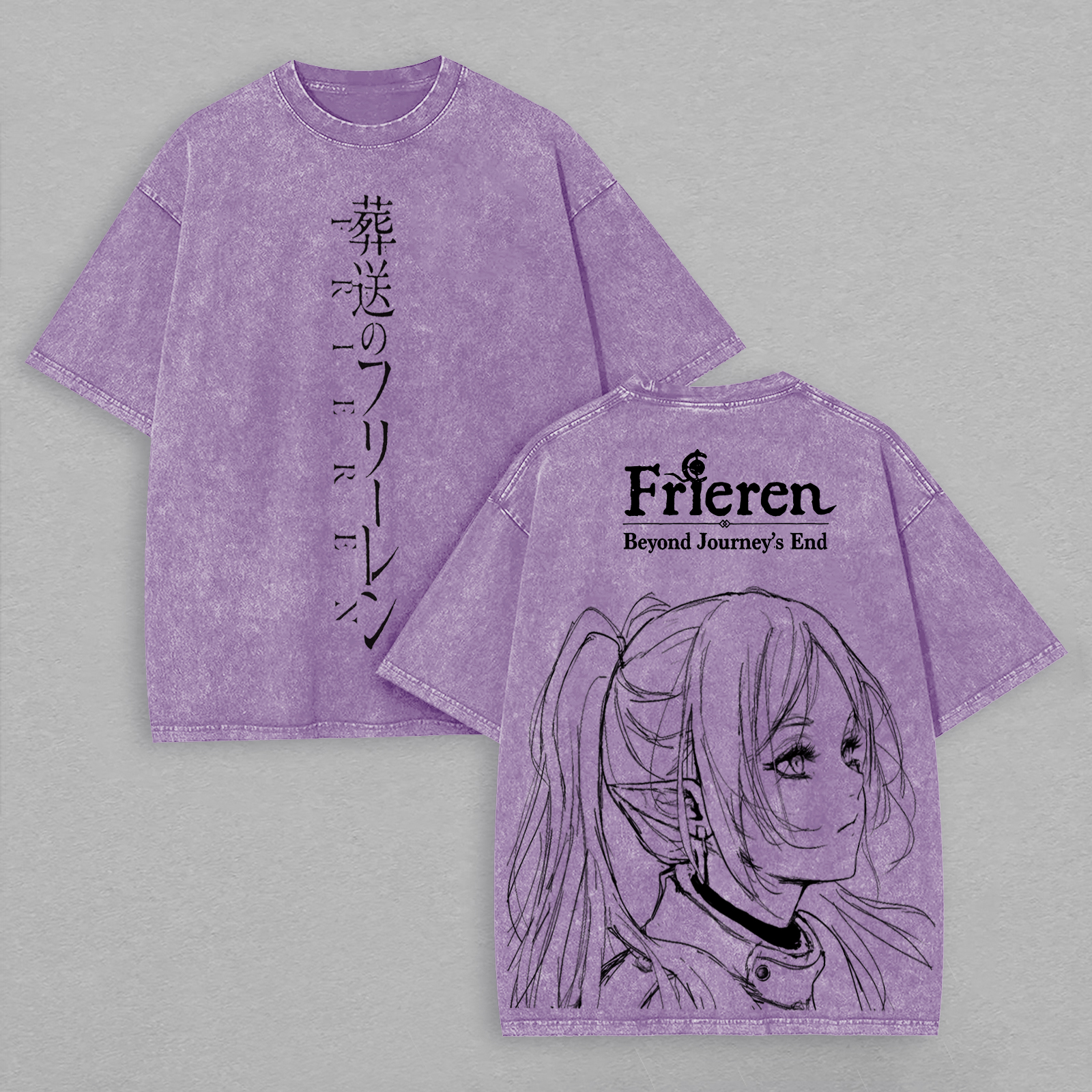 Frieren: Beyond Journey's End Printed Unisex Washed T-Shirt