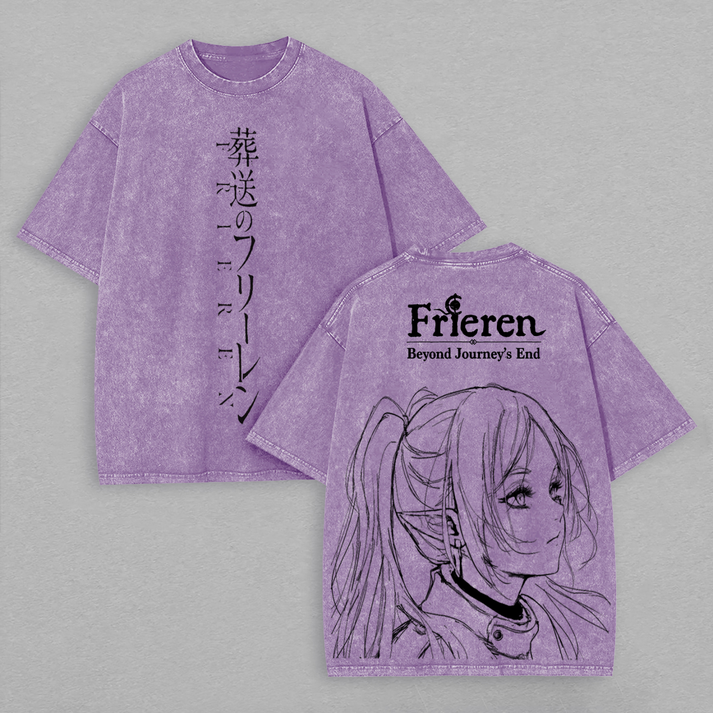 Frieren: Beyond Journey's End Printed Unisex Washed T-Shirt