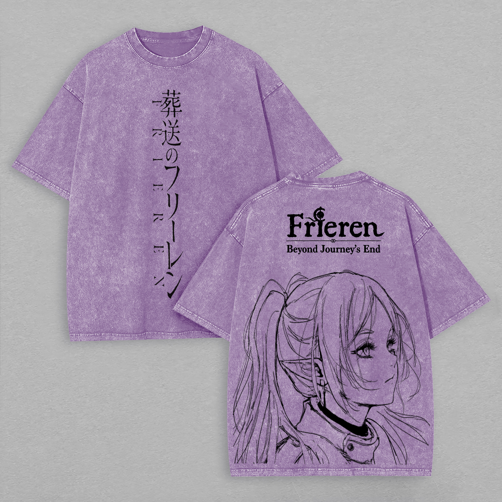 Frieren: Beyond Journey's End Printed Unisex Washed T-Shirt