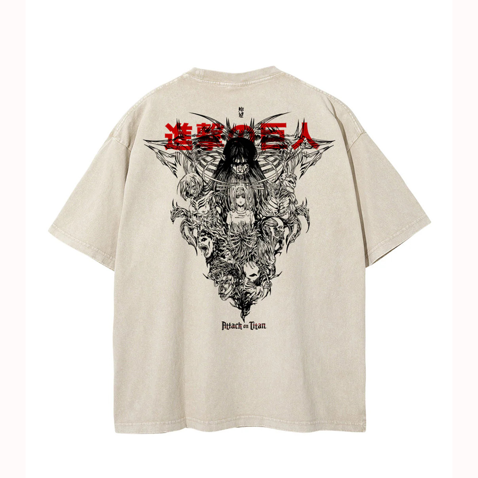 AoT 'Freedom' 2-Sided Vintage Oversize Washed T-Shirt- Unisex
