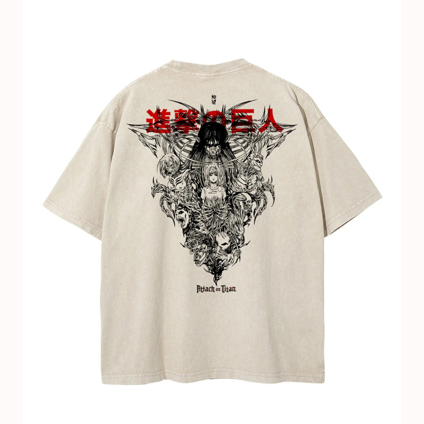 AoT 'Freedom' 2-Sided Vintage Oversize Washed T-Shirt- Unisex