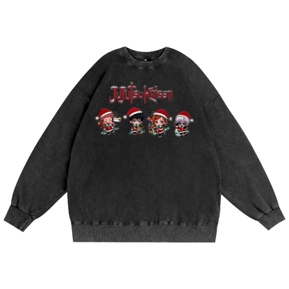Jujutsu Kaisen Christmas Unisex Washed T-Shirt