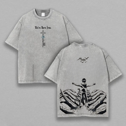 The Key to Freedom - Attack on TitanVintage Printed Unisex Washed T-Shirt