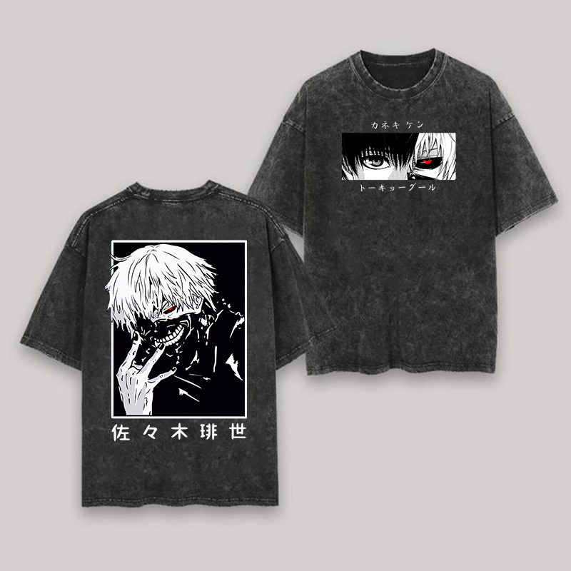 Tokyo Ghoul Printed Unisex Washed T-Shirt